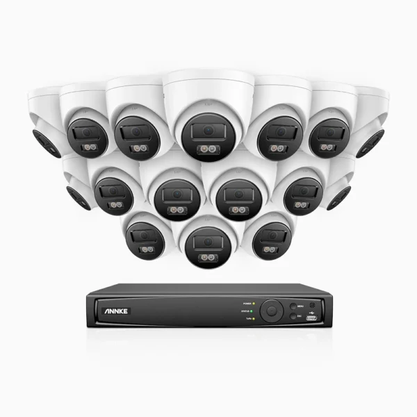 3K 16 Channel 16 Cameras PoE Security System