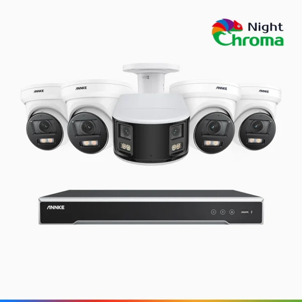 NDCK800 8 Channel 4K PoE NVR System  4K Dual Lens Panoramic Camera, f/1.0 Aperture, Acme Color Night Vision, Human & Vehicle Detection - Image 2