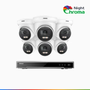 4K 8 Channel 6 Cameras PoE Security System