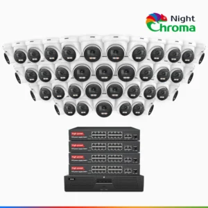 4K 64 Channel 40 Cameras PoE Security System