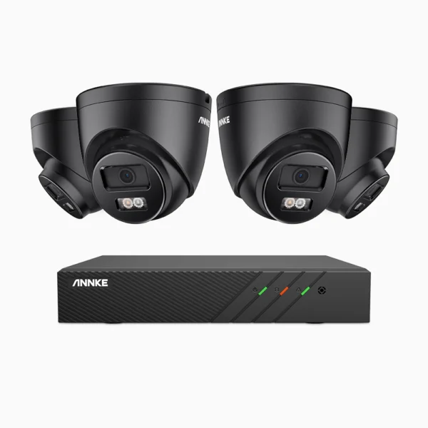 AH500 - 3K 8 Channel 4 Cameras PoE Security System, Color & IR Night Vision, F/1.6 Aperture, Human & Vehicle Detection - Image 2