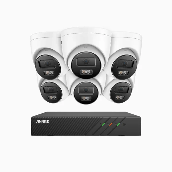3K 8 Channel 6 Cameras PoE Security System