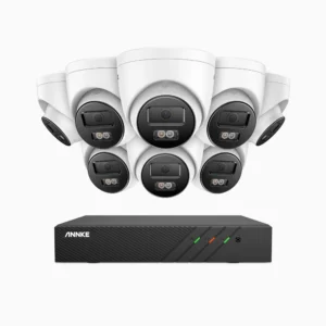 3K 8 Channel 8 Cameras PoE Security System