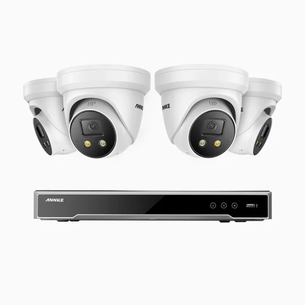 4K 8 Channel 4 Cameras PoE Security System