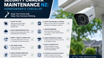 Security camera maintenance checklist for New Zealand homeowners